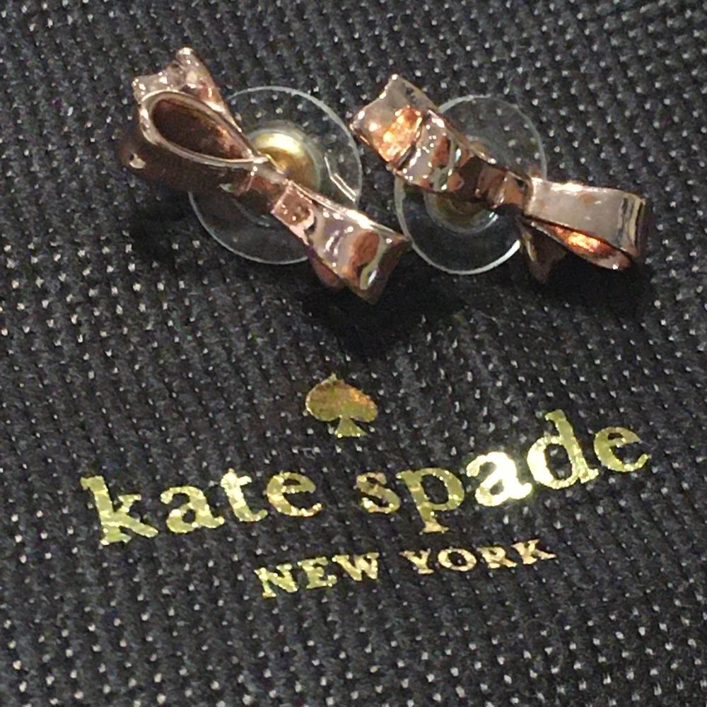 KATE SPADE EARRINGS Skinny Bow Love Notes dustbag